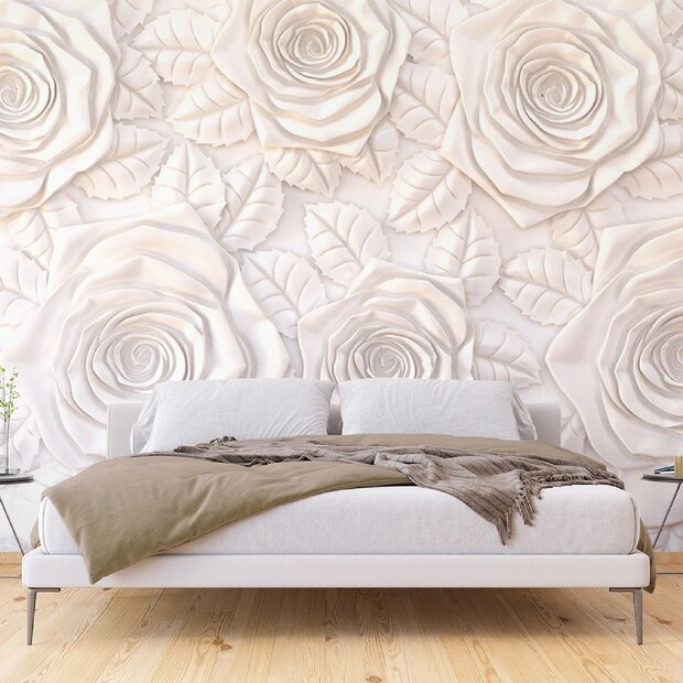 Bloemen fotobehang Paper Roses