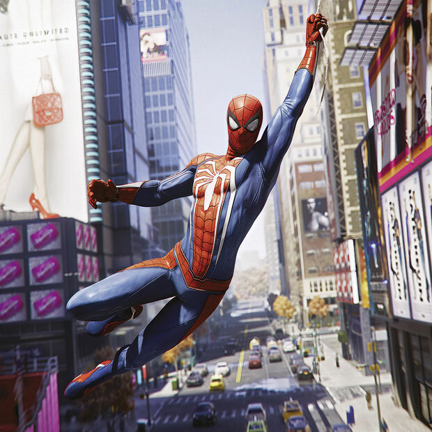 Spiderman fotobehang City Swing