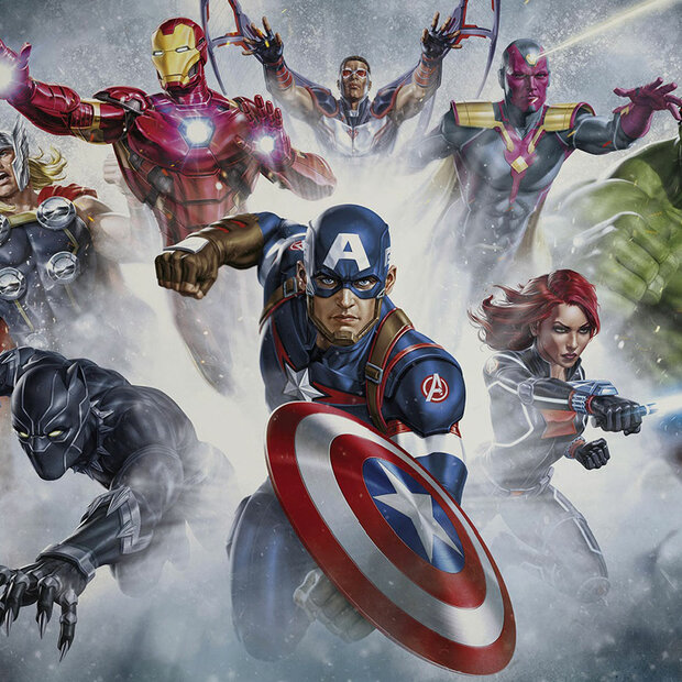 Avengers fotobehang Strike