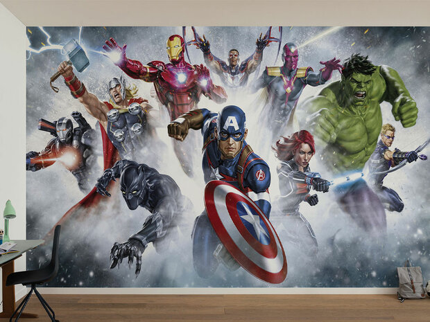Avengers fotobehang Strike