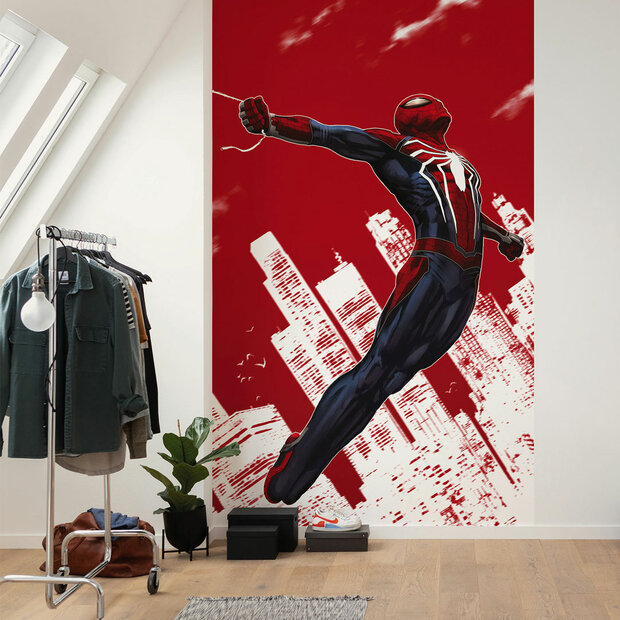 Spiderman behang Red Swing