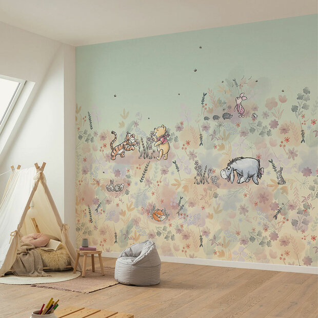 Winnie the Pooh fotobehang Flowerfield