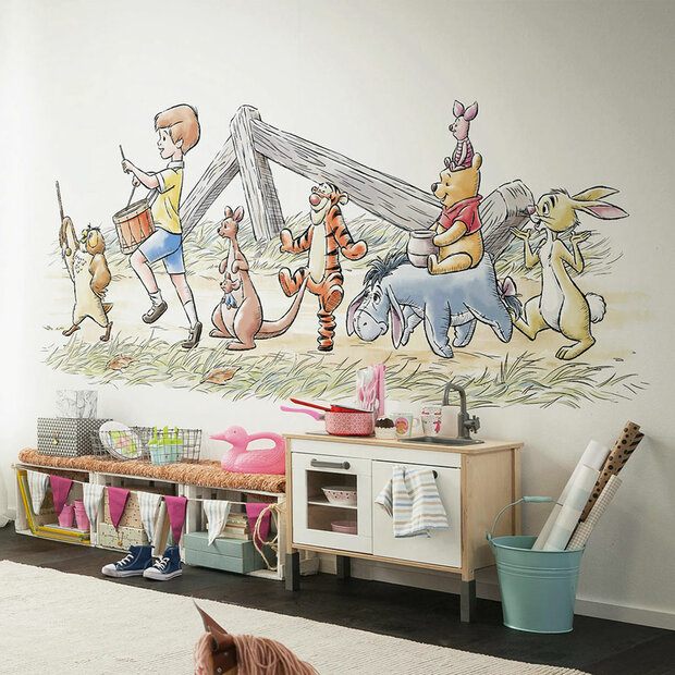Winnie the Pooh fotobehang Optocht