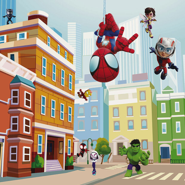 Spidey fotobehang City