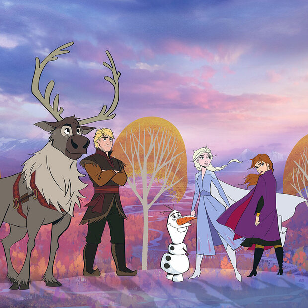 Frozen behang Autumn Forest