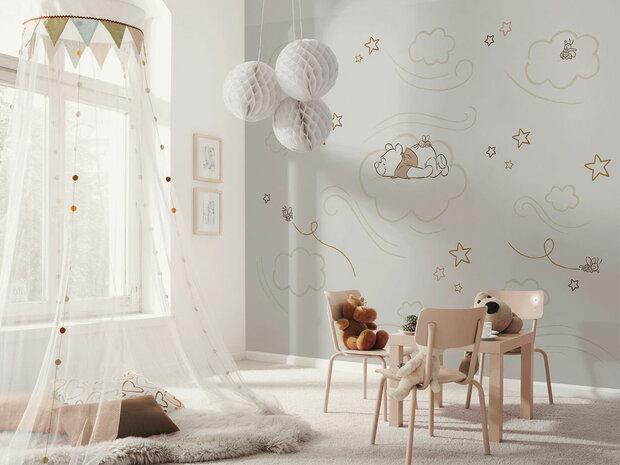 Winnie the Pooh behang Sleepy Little Bear