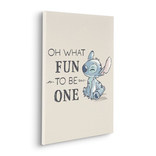 Stitch canvas schilderij Oh What Fun