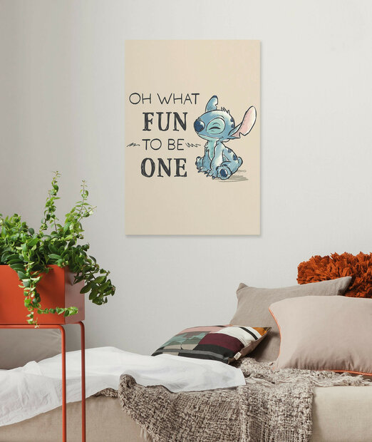 Stitch canvas schilderij Oh What Fun