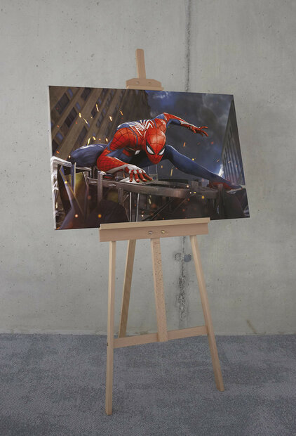 Spiderman canvas schilderij Landing