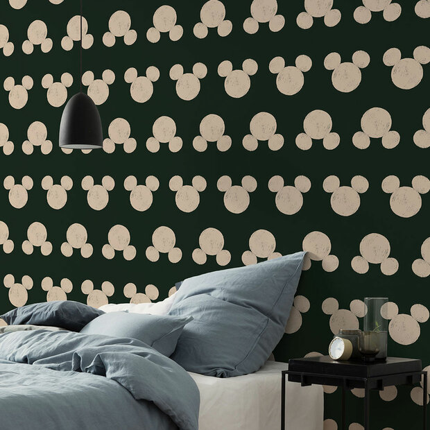Mickey Mouse behang Green Heads