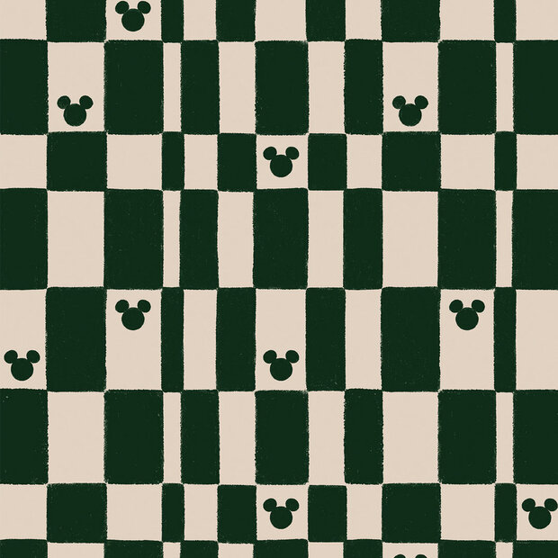 Mickey Mouse behang Green Chess