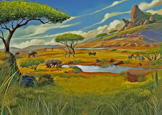 Lion King fotobehang Savanne