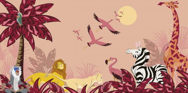 Lion King fotobehang Sunset