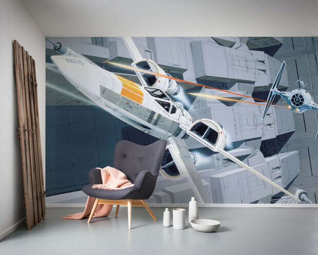 Star Wars Classic fotobehang RMQ X-Wing vs TIE-Fighter