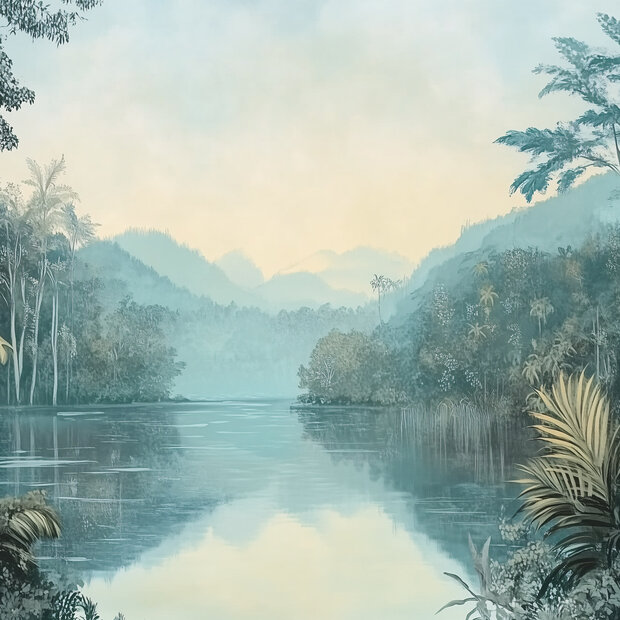 Tropisch landschap fotobehang Rivier