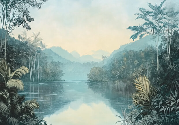 Tropisch landschap fotobehang Rivier