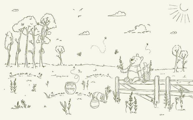 Winnie the Pooh fotobehang Bee at One with Nature