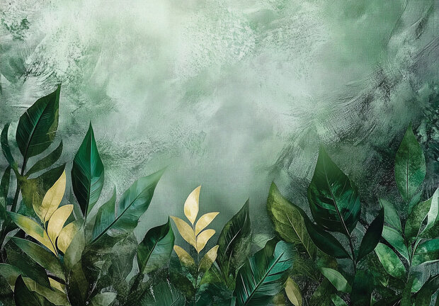 Groene Bladeren fotobehang V57