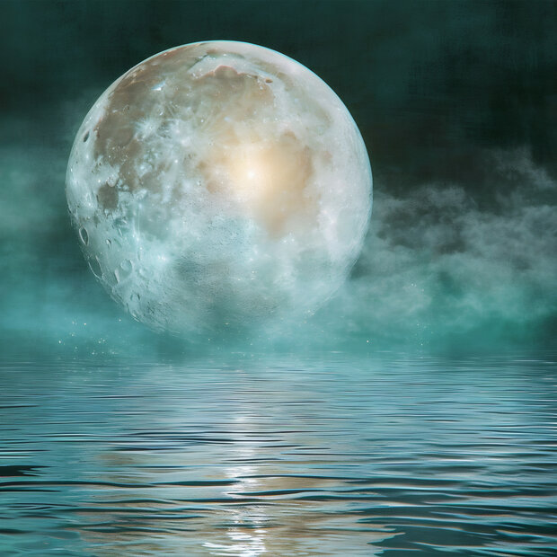 Fantasy fotobehang Volle Maan