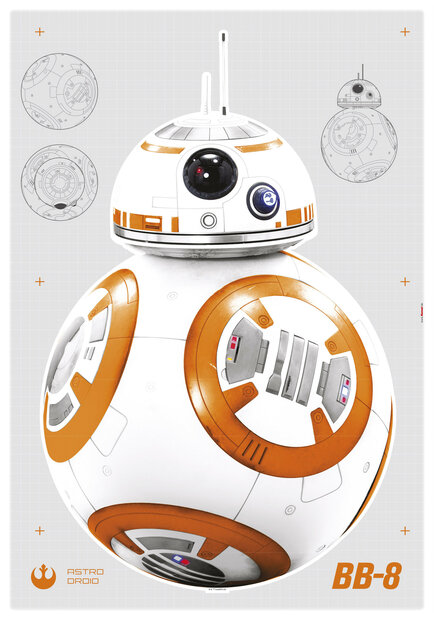 Star Wars BB-8 muursticker XL