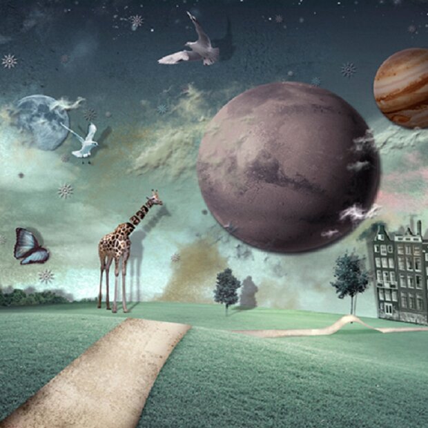 Stad van de toekomst fotobehang