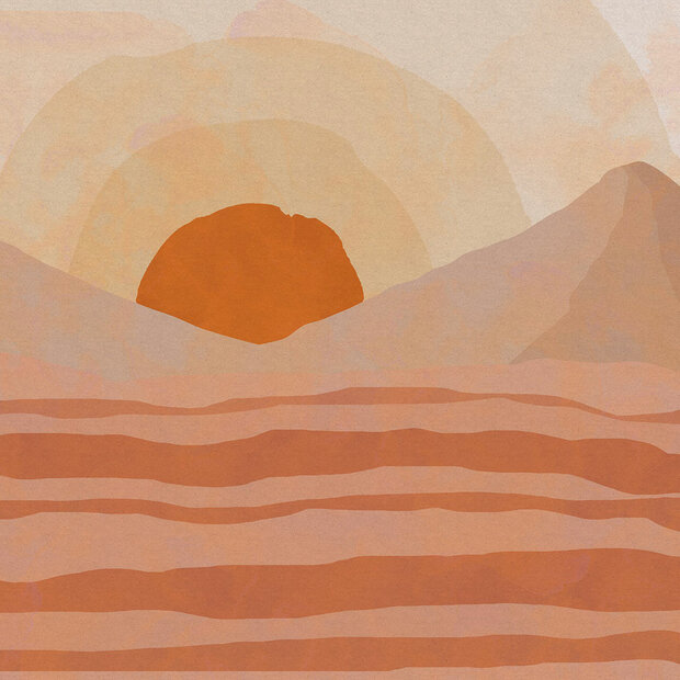 Abstracte bergen behang Sabbia