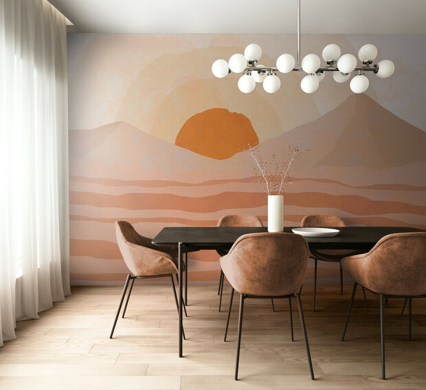 Abstracte bergen behang Sabbia