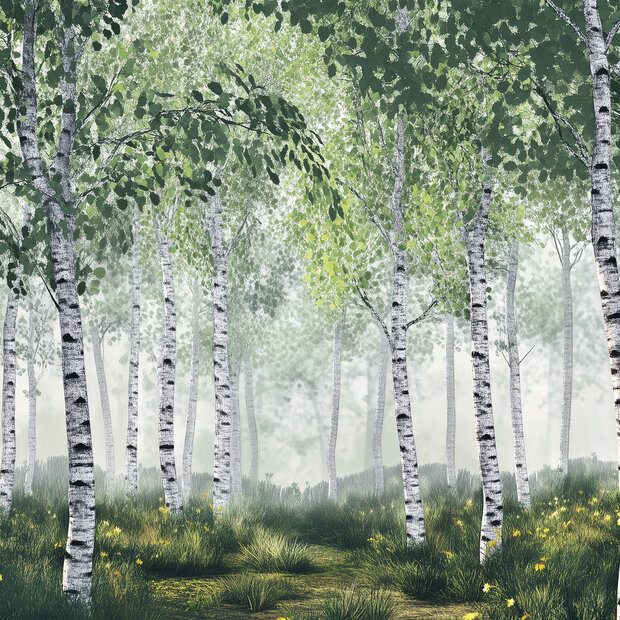 Berkenbos fotobehang V60