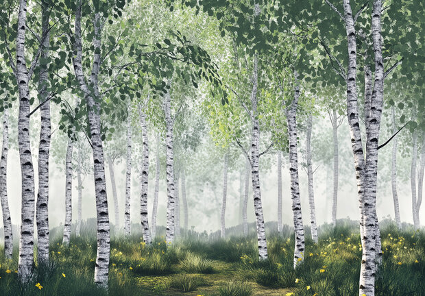 Berkenbos fotobehang V60