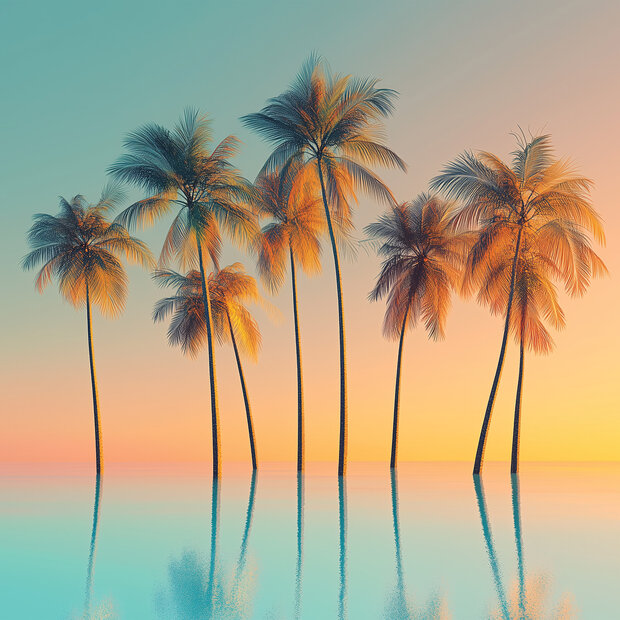 Palmbomen fotobehang V75