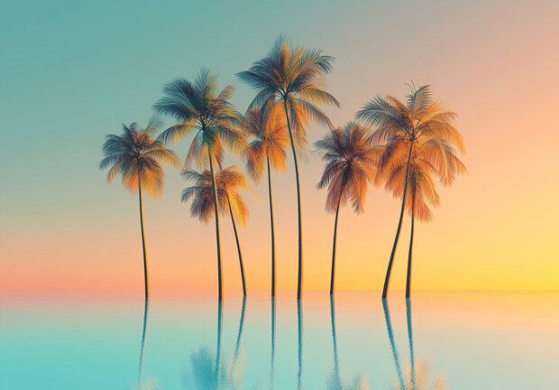 Palmbomen fotobehang V75