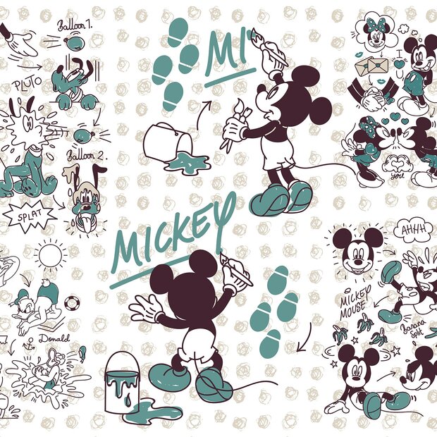 Mickey Mouse vliesbehang Friends