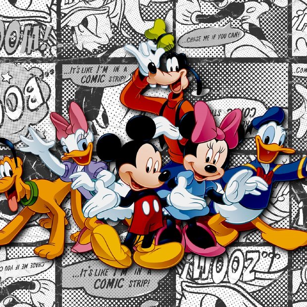Mickey Mouse fotobehang Comic Strip