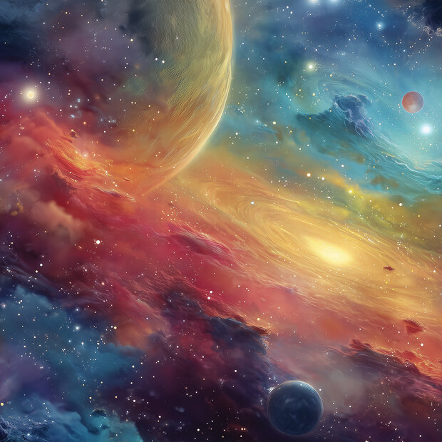 Space fotobehang Kleurrijk Heelal