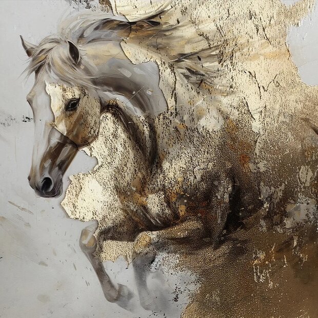 Paarden fotobehang Golden Horse