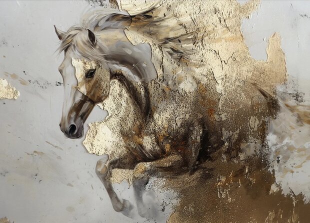 Paarden fotobehang Golden Horse