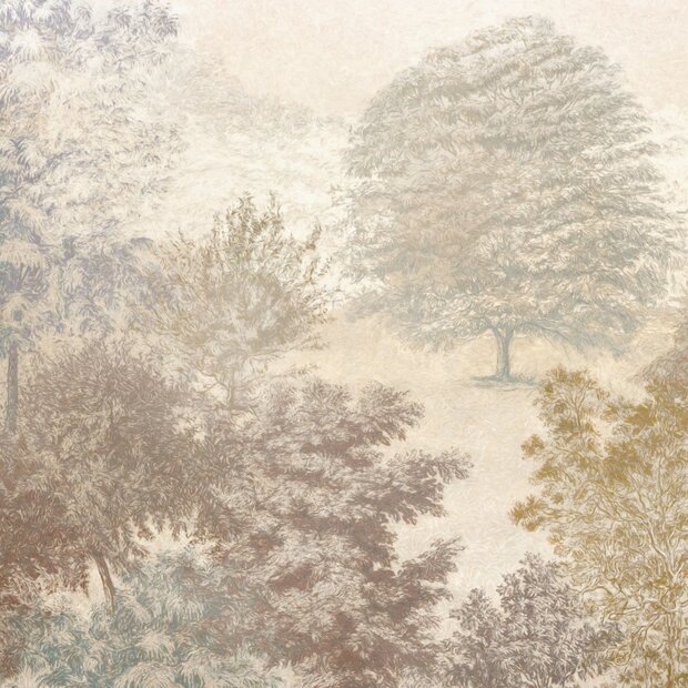 Bos fotobehang Herfstbos