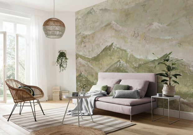 Abstracte Bergen fotobehang Ladakh