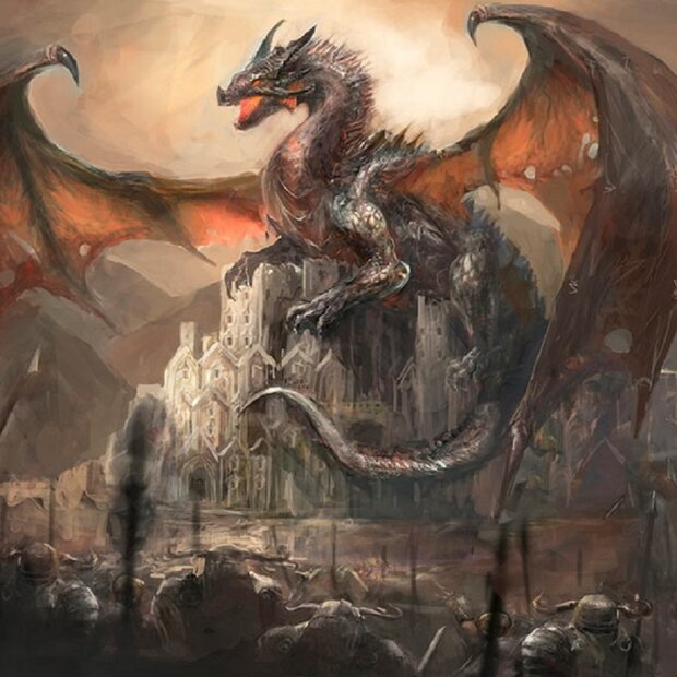 Dragon Castle fotobehang