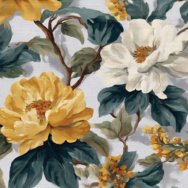 Gele bloemen fotobehang Golden Blossom