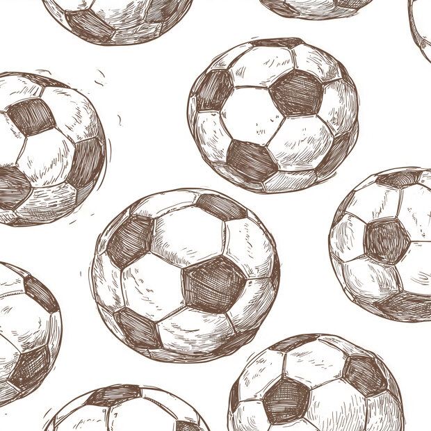 Voetbal Patroon Fotobehang