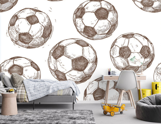 Voetbal Patroon Fotobehang