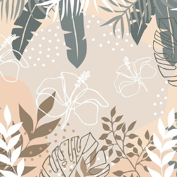 Tropical Lines &ndash; Botanisch &amp; Abstract fotobehang