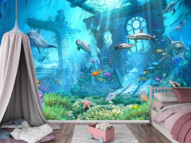 Onderwaterwereld fotobehang Ocean Ruins