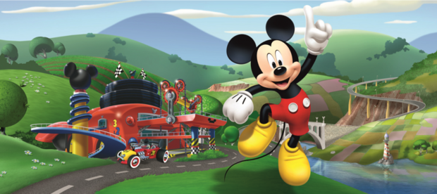 Mickey Mouse Roadster poster behang H