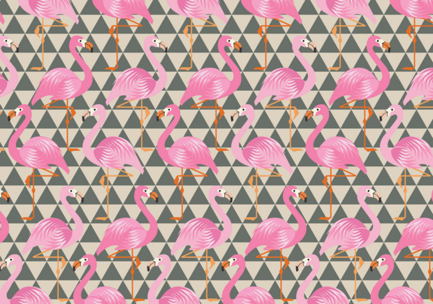 flamingo behang