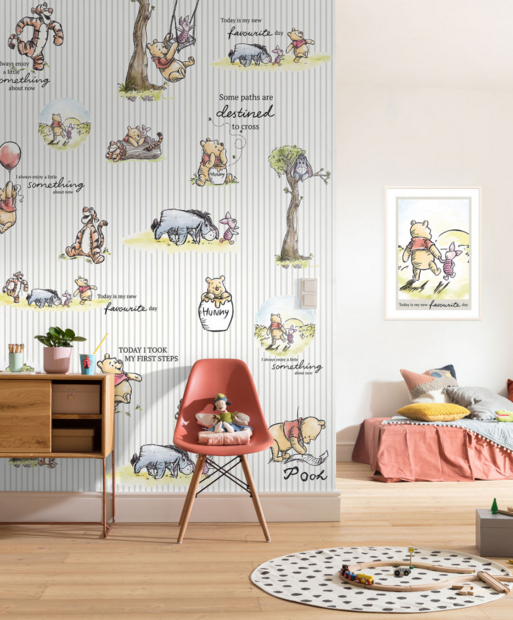 Winnie the Pooh fotobehang Stripes