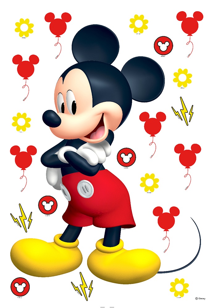 Gezichtsveld Rudyard Kipling Kostuums Mickey Mouse muursticker voor de vrolijkste kinderkamer