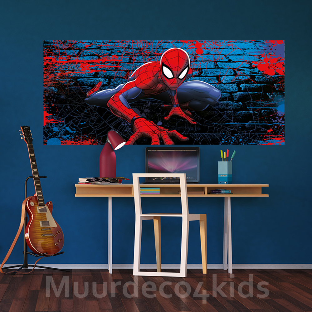 Rusteloos Piepen Ordelijk Spiderman poster behang 202 x 90 cm | Muurdeco4kids