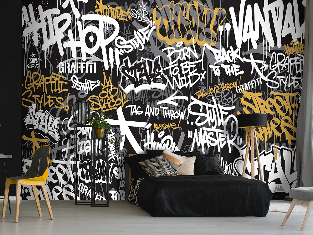 Maryanne Jones toevoegen Bakken Graffiti behang Style Master | Muurdeco4kids